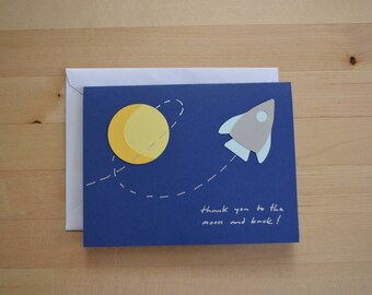 thank you to the moon & back card
