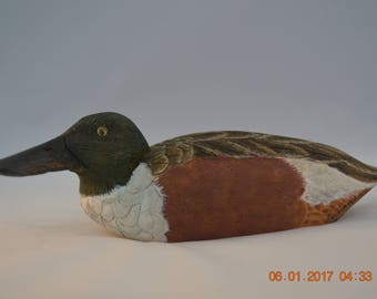 Livanbirds, KACZKA PÓŁNOCNA (Miniatura) ręcznie robiona kaczka, rzeźbione ptaki, kaczki drzewne, wystrój domu, sztuka kaczek, ręcznie rzeźbione, malowany ptak