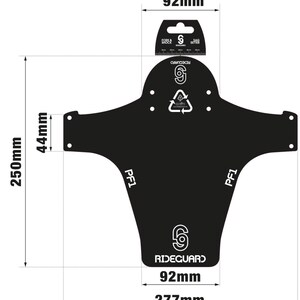 RideGuard Mountain Bike Mudguard Set PF1 & PF2 Front and Rear Fenders, Geo Orange, UK Made. image 8