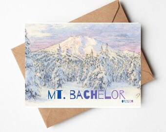 Mt Bachelor Oregon Greeting Card (5PK)