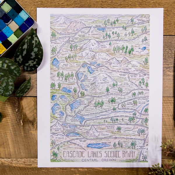 Cascade Lakes Scenic Byway Map