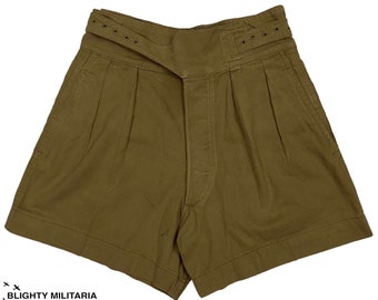 Original 1967 Dated 1950 Pattern Khaki Drill Shorts - Size 3