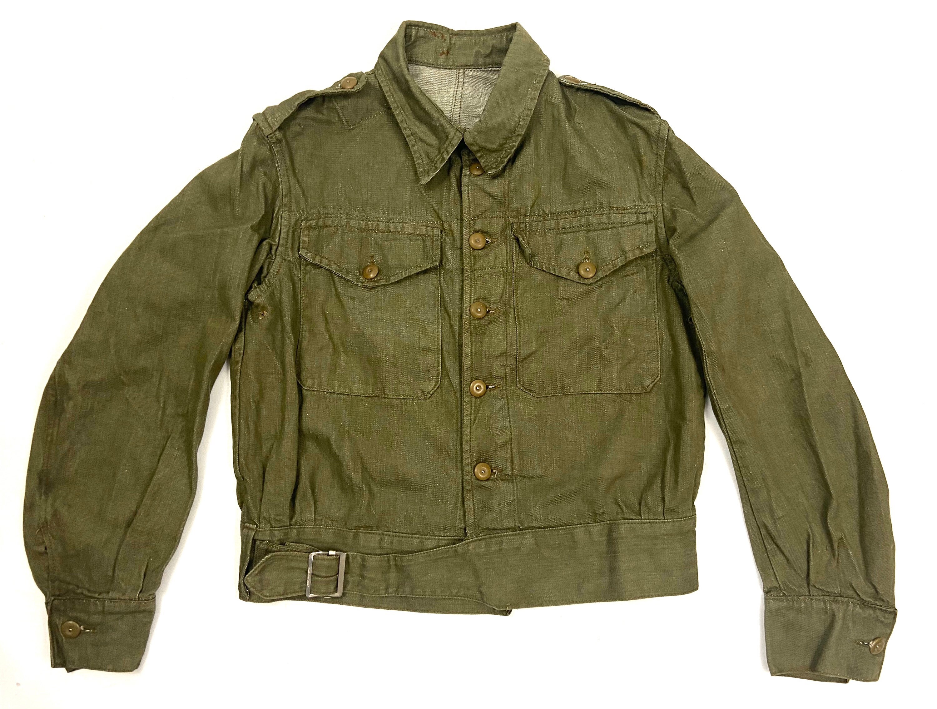 Image of Original 1954 Dated British Army Denim Battledress Blouse - Size 5 | 2