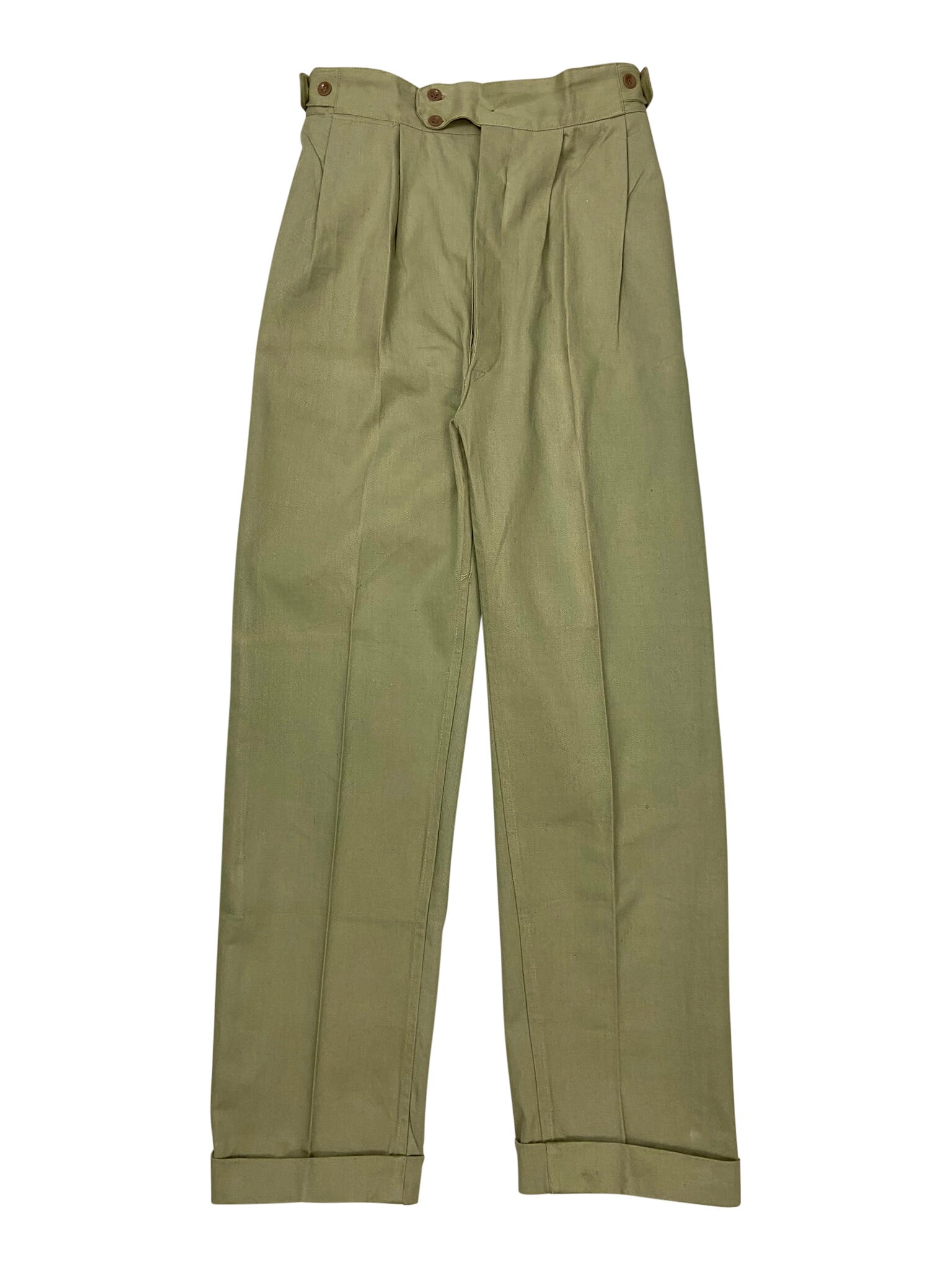 Image of Original Early 1960S British Cotton Drill Trousers By "Selrig'