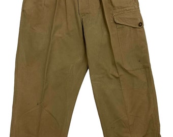 Original 1952 datierte britische 1950 Muster Khaki Drill Hose Größe 10