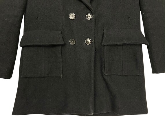 Original 1920s Women's Black Wool Coat - image 4