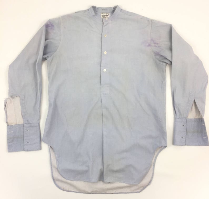 1940s Men's Collarless Shirt by 'st. Michael' - Etsy UK