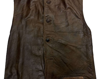 Scarce Original 1931 Dated British Army Leather Jerkin - Size 3