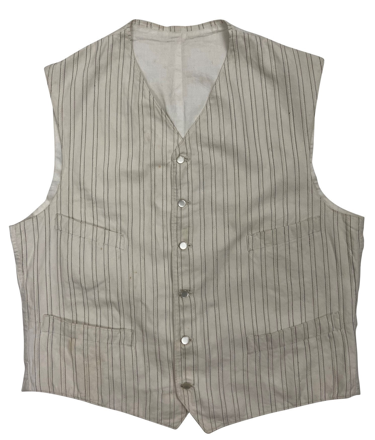 Image of Original Edwardian White Jacquard Summer Wasitcoat