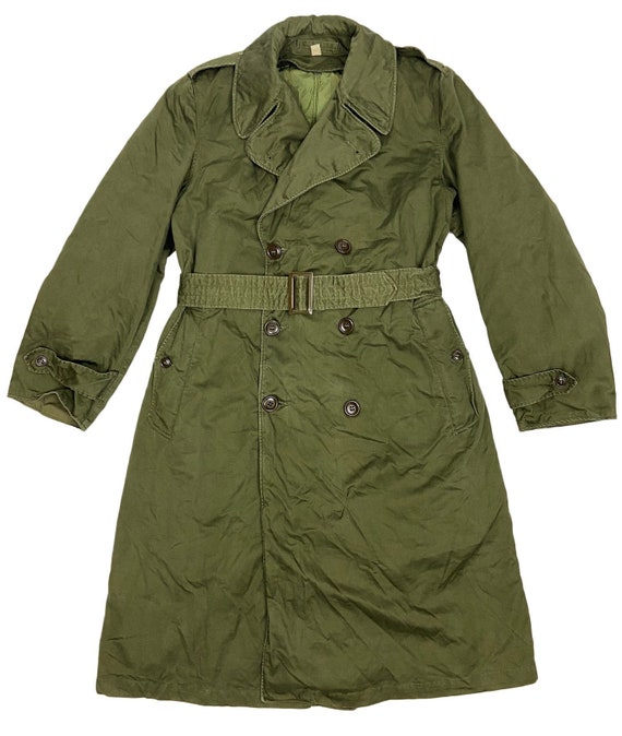 Original 1953 Dated US Army OG107 Raincoat with Li