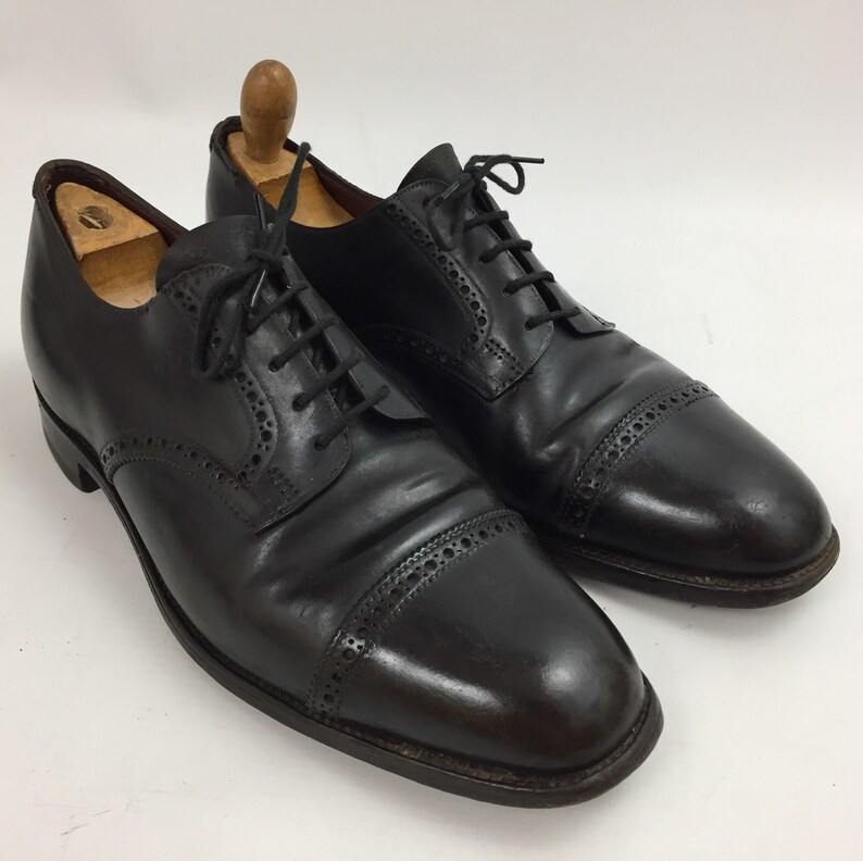 Amazing 1930s Men's Handmade Black Oxford Shoes Etsy