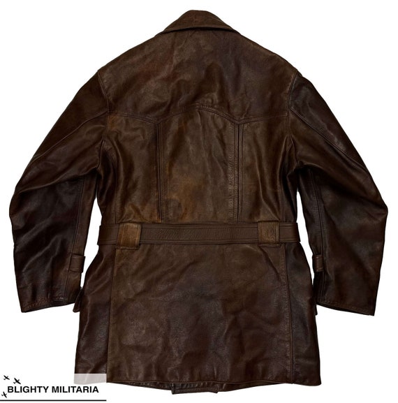 Eastman 'The Brooklands Motoring Coat' Leather Ja… - image 10