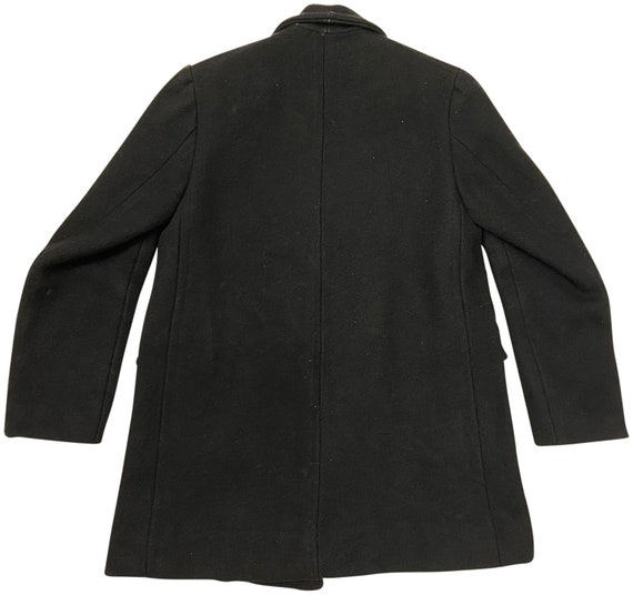 Original 1920s Women's Black Wool Coat - image 7