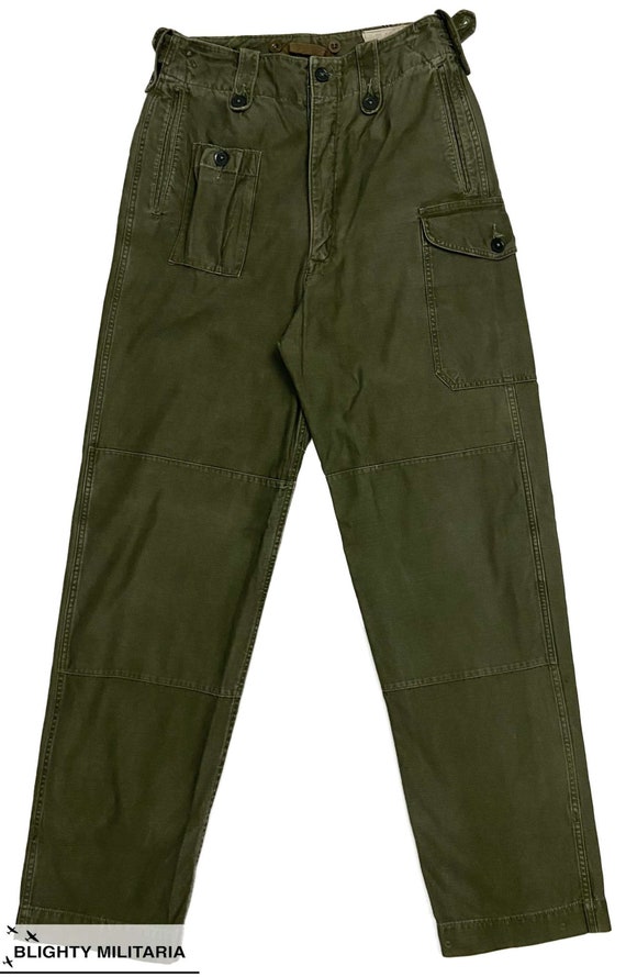 Original 1964 Dated British Army 1960 Pattern Combat Trousers Size 