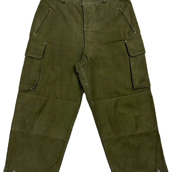 Original 1950s French Army M47 Trousers - Size 35x26