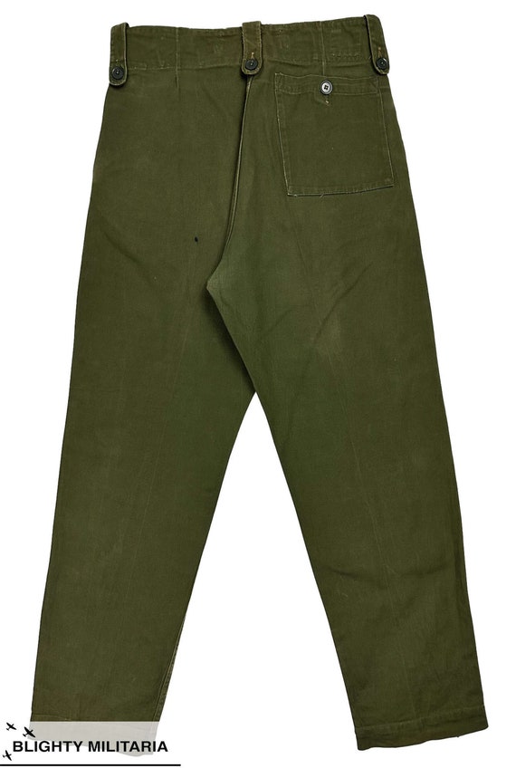 Original 1966 Dated Overall Green Trousers - Size… - image 7