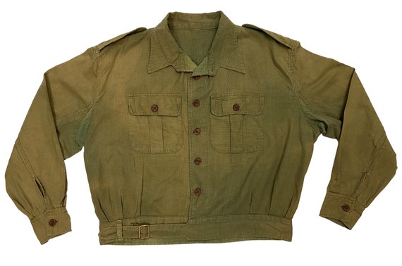 Original WW2 British Army Jungle Green Aertex Batt