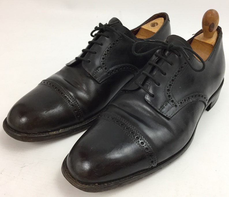 Amazing 1930s Men's Handmade Black Oxford Shoes - Etsy