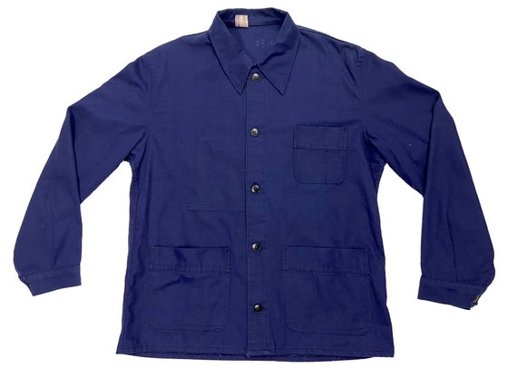 Vintage Blue French Workwear Chore Jacket