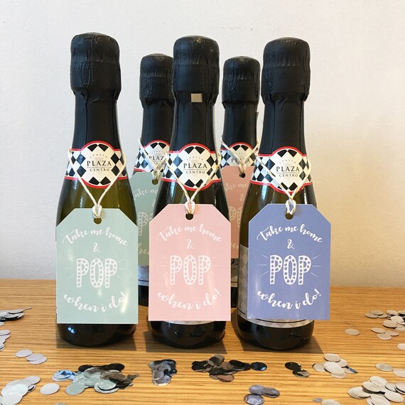 baby shower prosecco favours