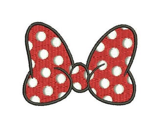 29 Sizes Walt Disney Minnie Mouse Girl Bow Design Fill Embroidery Machine Instant Download EN2163F3