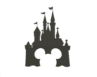 Disney Castle Mickey Mouse Design Embroidery Fill Machine Embroidery Instant Download Digital File EN2057F1