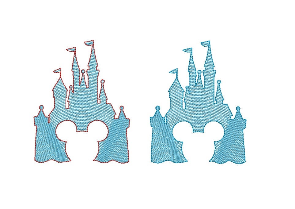 Disney Castle Mickey Mouse Design Embroidery Walt Disney World | Etsy