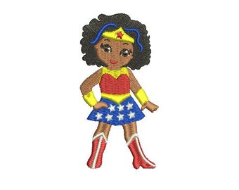 Wonder Woman SuperHero EMBROIDERY Design Super Hero Fill Design Machine Instant Download EN2028F6