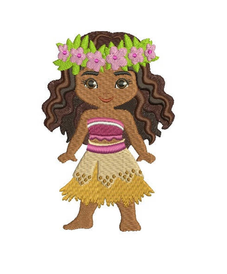 Disney princess moana embroidery design fill machine instant  etsy