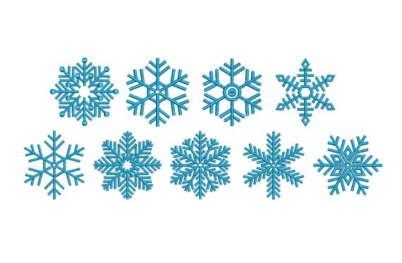 snowflake design embroidery set fill snow flake embroidery etsy