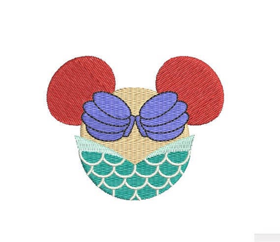 Disney Princess Little Ariel Mermaid Mickey Mouse Ears Head | Etsy
