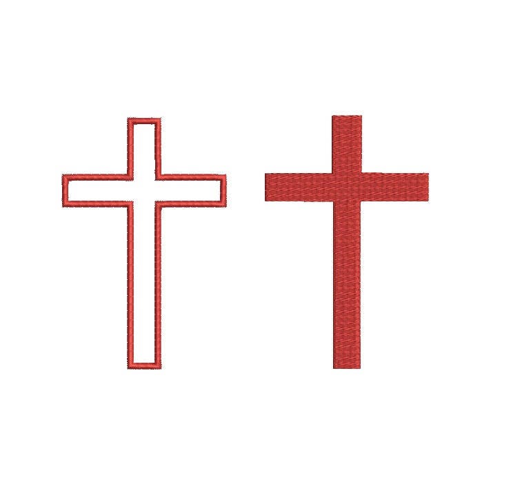 29 Sizes Cross Design Applique Embroidery Fill Christian Etsy