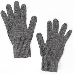 Alpaca Wool Gloves - Soft Warm Winter Unisex Handwear - Gray