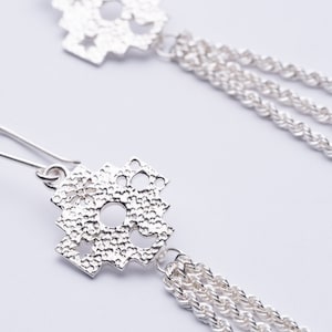 PRINCESA INCA 950 Silver Earrings ~ Andean Cross Jewelry