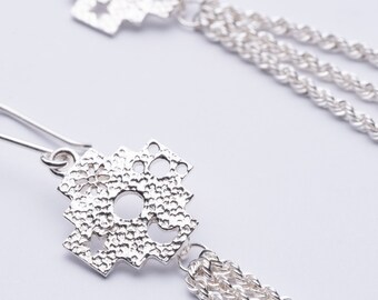 PRINCESA INCA 950 Silver Earrings ~ Andean Cross Jewelry