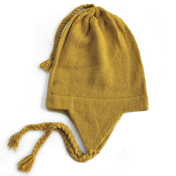 100/% Alpaca Wool Cap Beanie Hat Off-White One Size ~ Women Men Accessories
