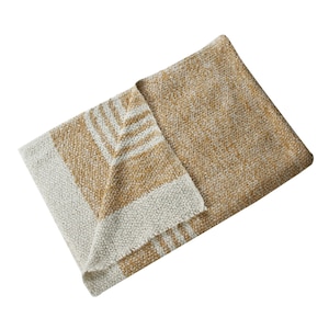 100% Cotton Baby Blanket ~ Lt Yellow/Cream
