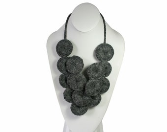 Alpaca Necklage Jewelry ~ Dk Gray