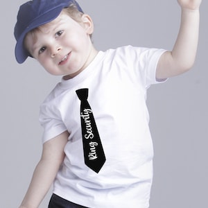 Personalised your role ring security, Page Boy pageboy wedding party kids t-shirt tie design