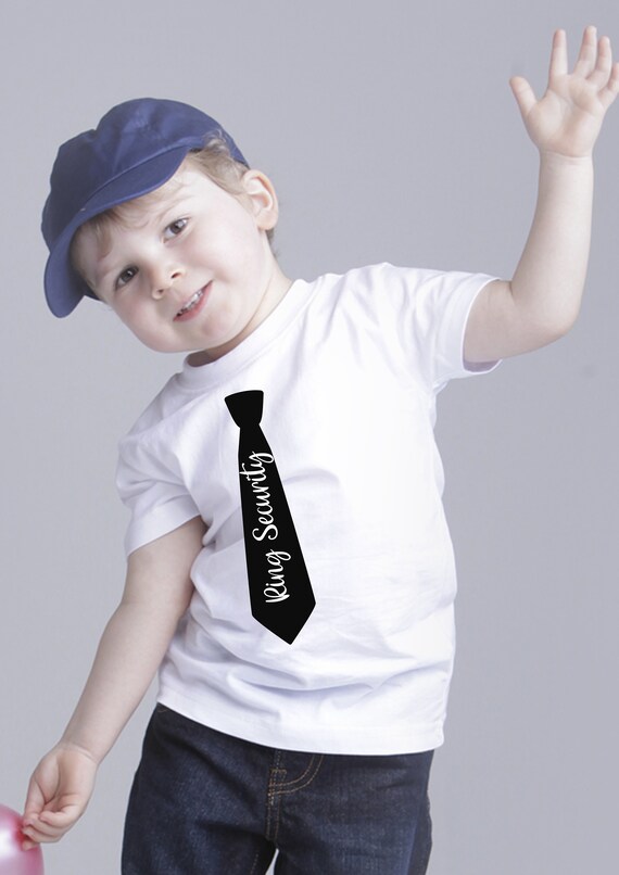 Personalised your role ring security Page Boy pageboy wedding party kids t shirt tie design