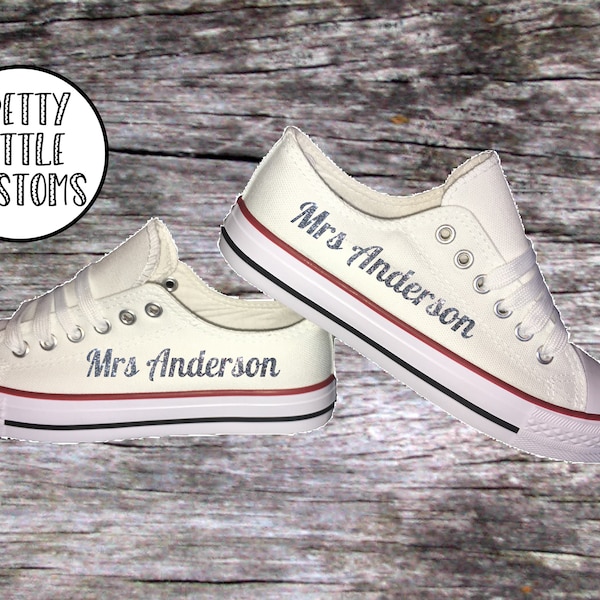 personalised wedding trainers