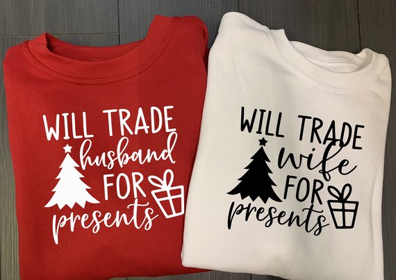 Husband and top wife xmas jumpers