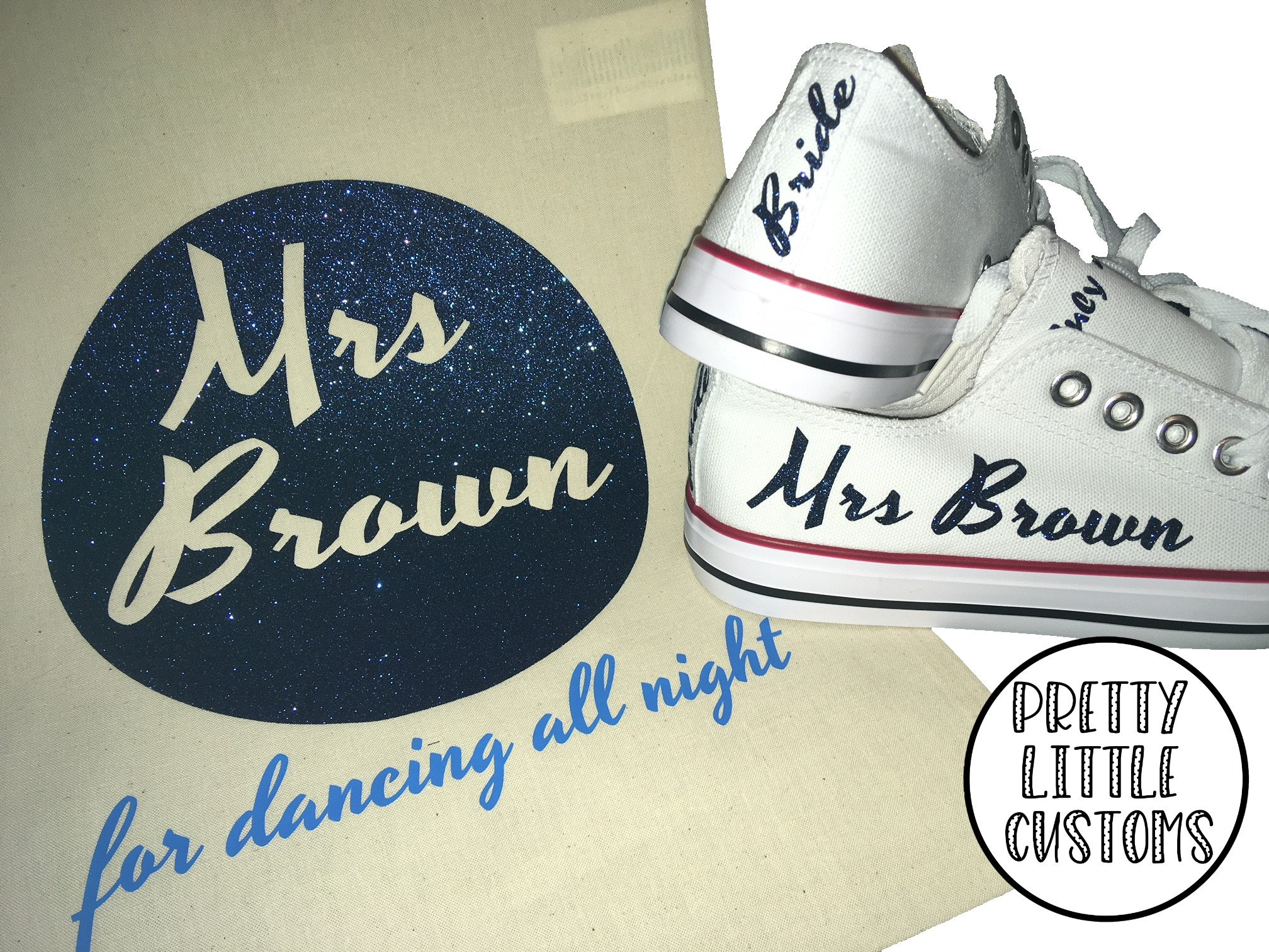 personalised wedding canvas shoes