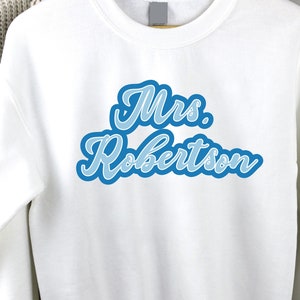 Mrs. Bride sweater, sweatshirt, Custom Name Personalised, Retro Shirt, Vintage Inspired, Groovy, Hippy, Gift , honeymoon airport outfit