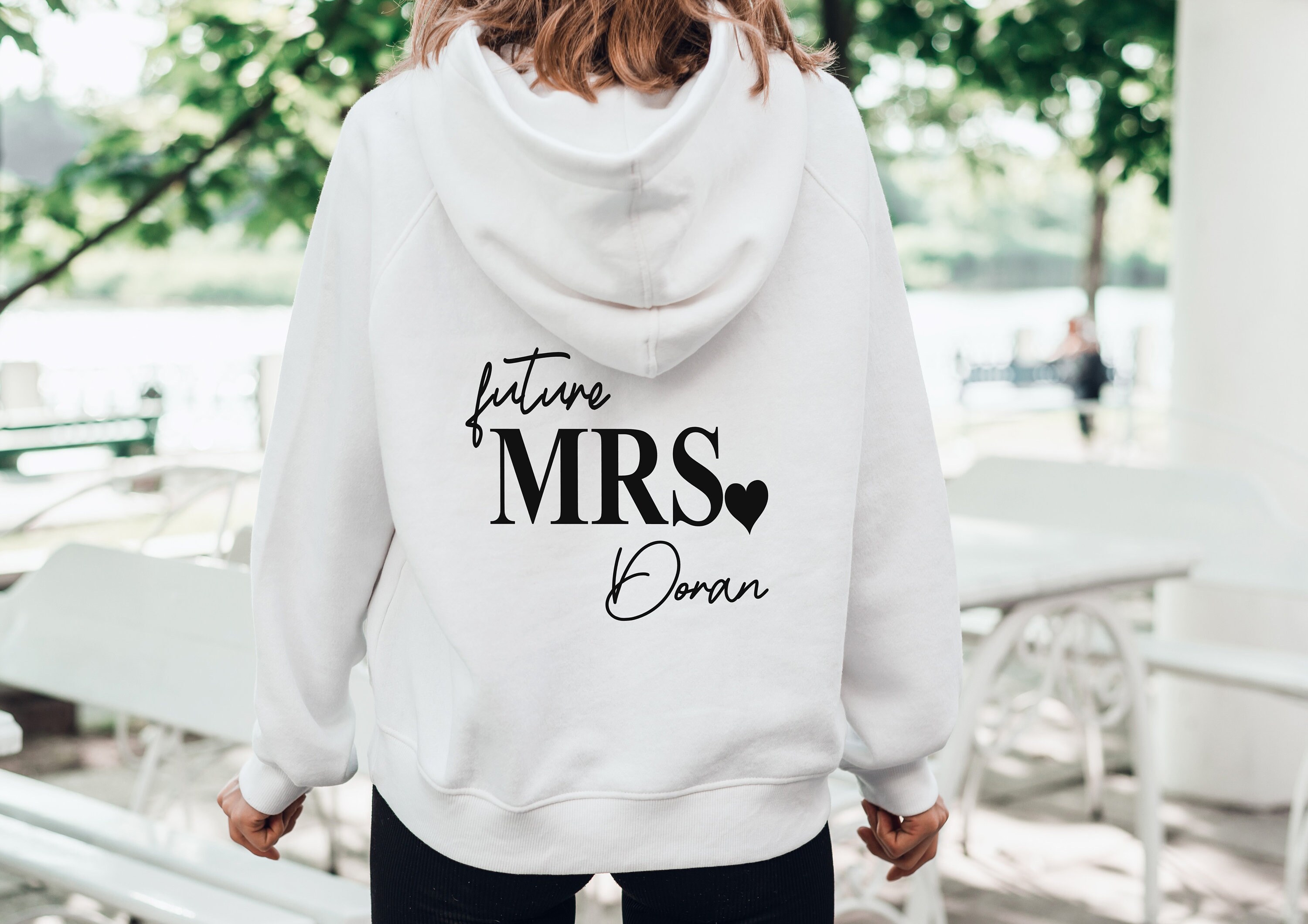 Personalised FUTURE Mrs Your Name Print Ladies Hoody Hoodie