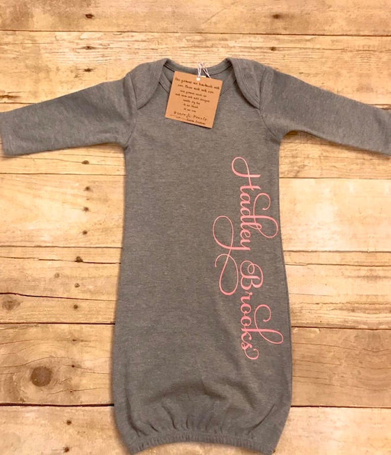 Infant Gown Coming Home Outfit Custom Baby Gown Baby Gown Baby Shower Gift Sleep Gown Personalized Sleep Sack Baby Clothes