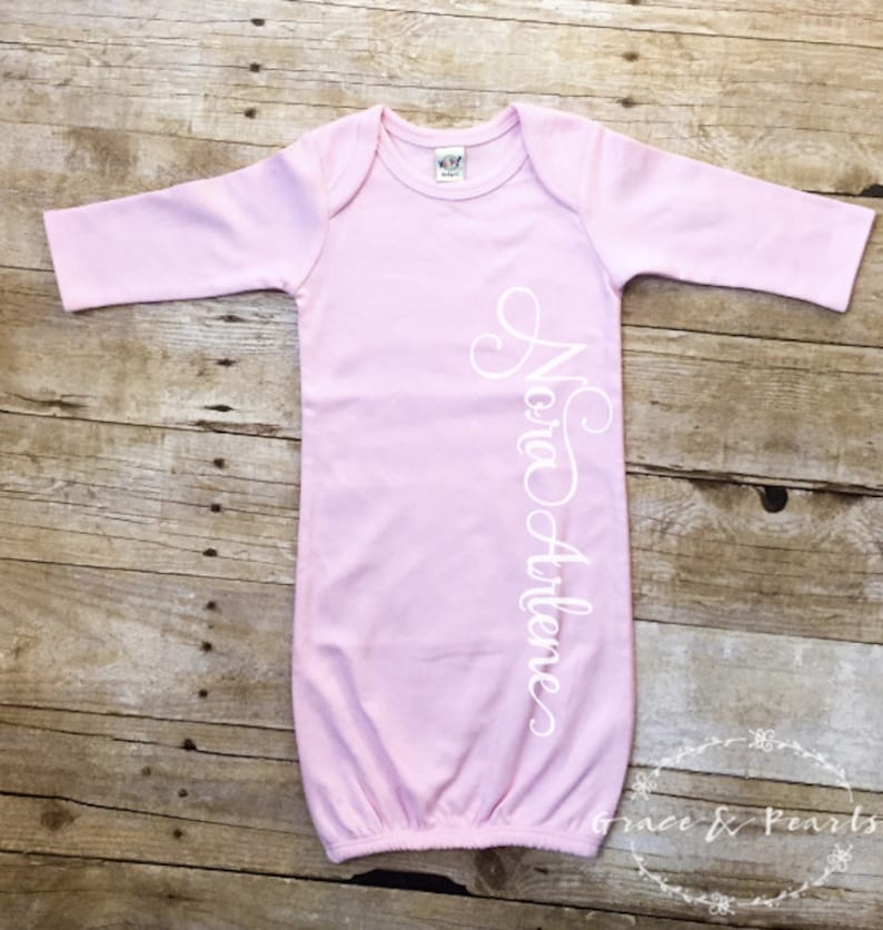 Infant Gown Coming Home Outfit Custom Baby Gown Baby Gown Baby Shower Gift Sleep Gown Personalized Sleep Sack Baby Clothes