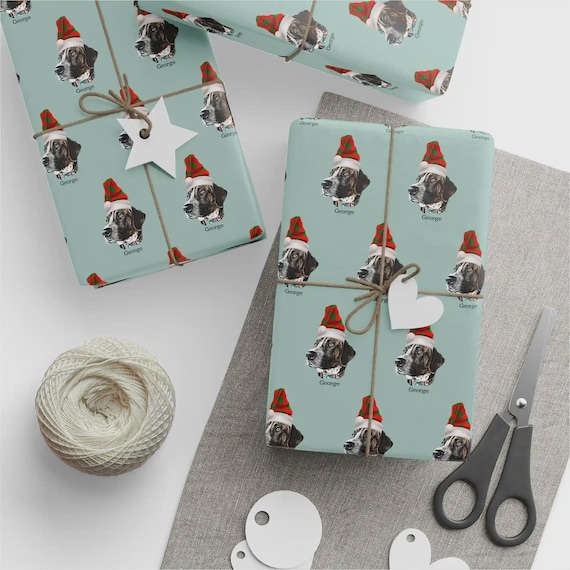 Custom Wrapping Paper Using Pet Photo Personalized Dog Christmas Wrapping Paper Cat Gift Wrapping Pet Gift Wrap Personalized Wrapping Paper