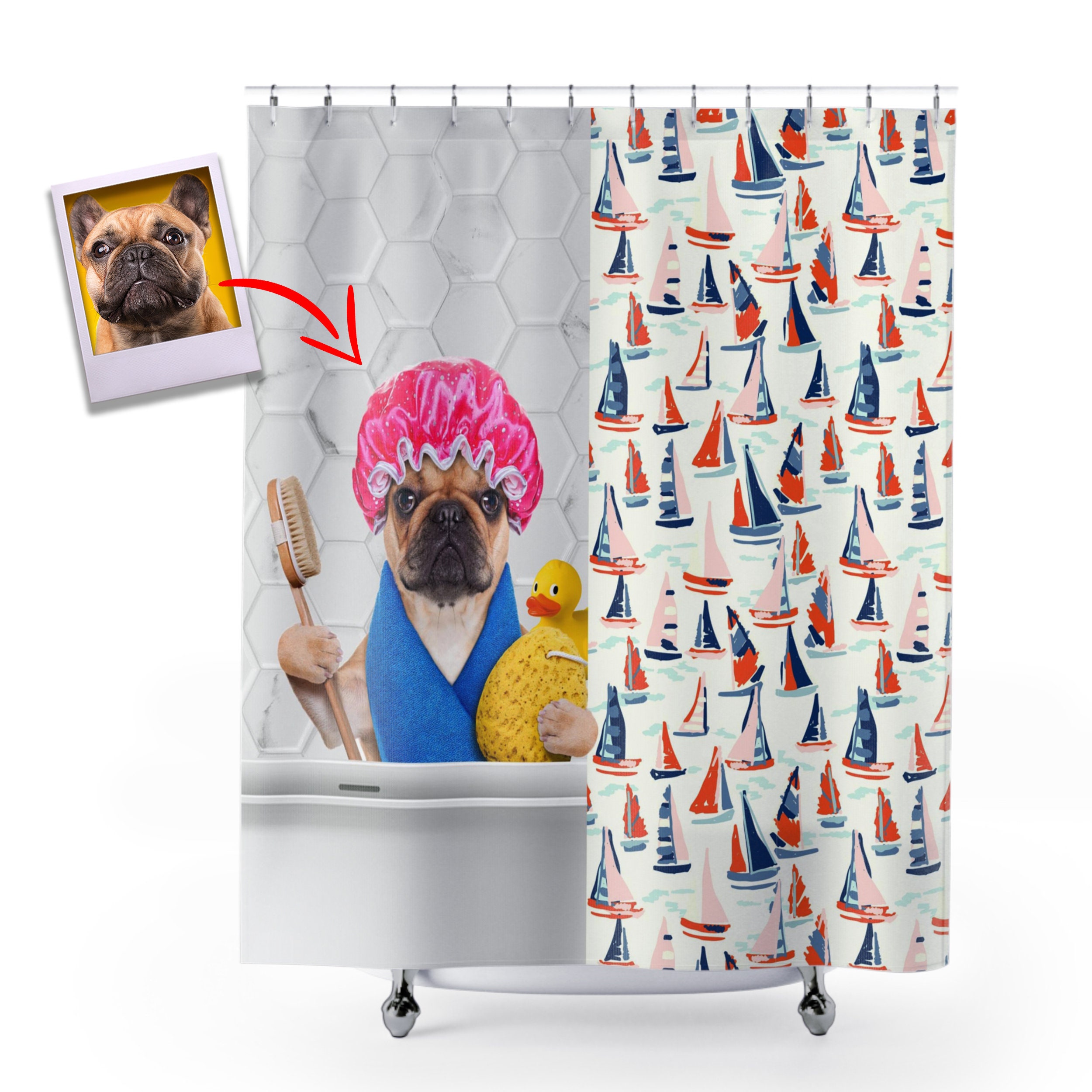  LAKIMCT Cute Maltese Dogs Shower Curtain for Bathroom