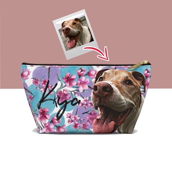 Custom Dog Mom Makeup Bag, Custom Dog Mom Accessory Pouch, Personalized Pet Cosmetic Pouch with Dog photo, Dog Lover Gift, Dog mom gift